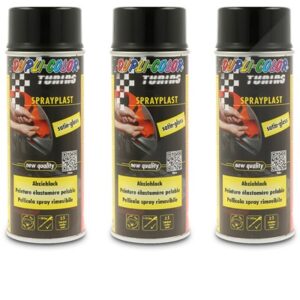 Dupli Color 3x 400ml Sprayplast schwarz Seidenglanz [Hersteller-Nr. 388040]